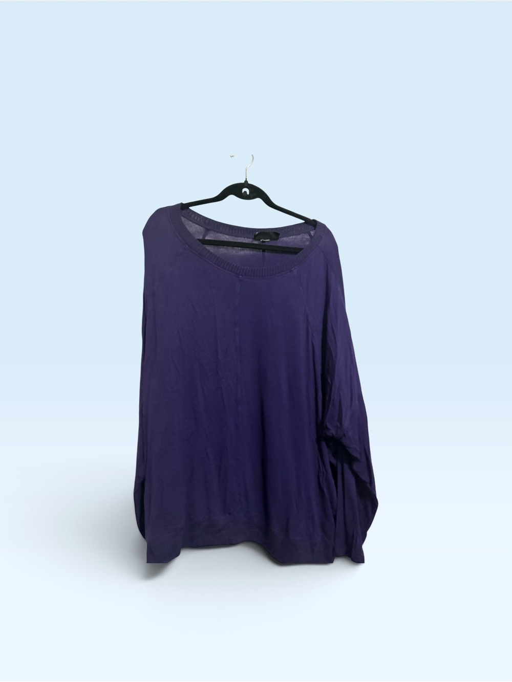 Lane Bryant Women's Lightweight Blue/Purple Scoop Neck Top